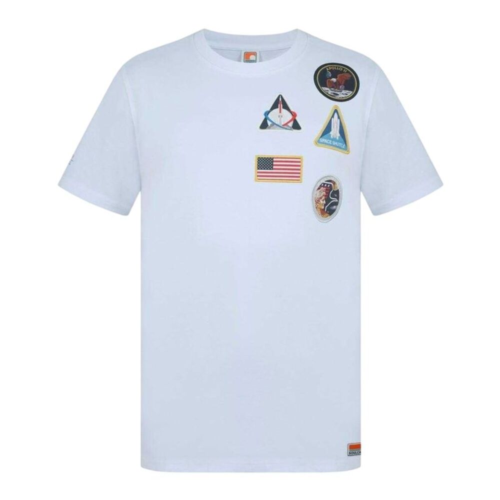 NASA Mens Patches Regular T-Shirt / White